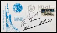 Apollo 17 Crew Signed Launch Cover Signed By Eugene Cernan, Ronald Evans And Harrison Schmitt