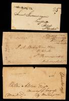 Early 1800's Nashville Stampless Folded Letters Group.
Group of 7 all with straight line postmarks to various destinations incl