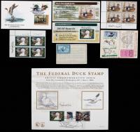 Large Group of Artist Signed Duck Stamps & Related Materials.
Quantities of stamps (high face value), FDC's, certificates of ap