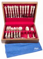 Reed & Barton Sterling Silver Flatware, Near-12 Piece Setting and Chest, 
 108 ozt