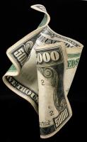 Paul Rousso: " Five Thousand Dollar Bill" Original Tabletop Styrene Sculpture