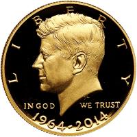 2014-W 50th Anniversary Kennedy Half Dollar Gold Proof Coin