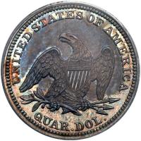 1858 Liberty Seated 25C PCGS Proof 64 - 2