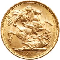 Australia. Sovereign, 1907-M Brilliant Unc - 2