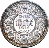 India-British. Rupee, 1914 (B) PCGS Proof 62 - 2
