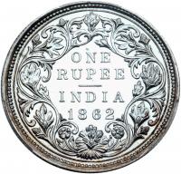 India-British. Rupee, 1862 (C) PCGS Proof 63 - 2