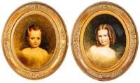 Unknown. Two 19th Century Children's Portraits