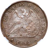 Chile. Peso, 1854-So NGC AU58