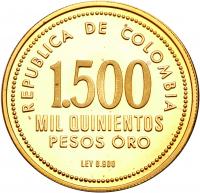 Colombia. 1500 Pesos, 1973 Choice Brilliant Proof - 2