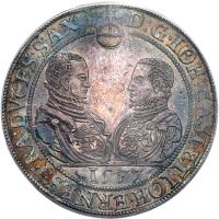 German States: Saxe-Old-Gotha. Taler, 1577 PCGS AU55