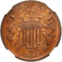 1864 2C. Sm Motto NGC MS66 RB