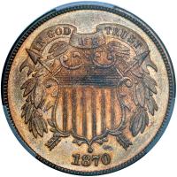 1870 2C PCGS PF66 RD