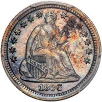 1856 Liberty Seated H10C PCGS Proof 65