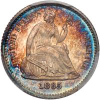 1865 Liberty Seated H10C PCGS Proof 67