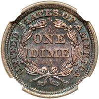 1857-O Liberty Seated 10C NGC MS65 - 2