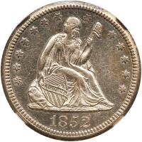 1852-O Liberty Seated 25C NGC MS61