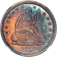 1858 Liberty Seated 25C NGC PF66 CAM