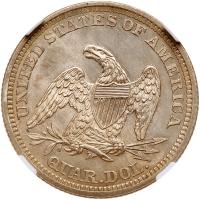 1863 Liberty Seated 25C NGC MS66 - 2