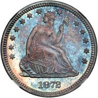 1872 Liberty Seated 25C NGC MS67