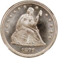 1877 Liberty Seated 25C NGC MS67