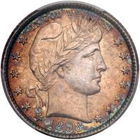 1898-O Barber 25C PCGS MS66