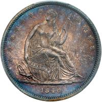 1840 Liberty Seated 50C. Rev of 1839 PCGS MS65