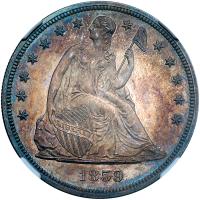 1859 Liberty Seated $1 NGC Proof 66