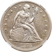 1873-CC Liberty Seated $1 NGC AU58