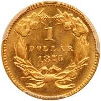 1876 $1 Gold Indian PCGS MS66 - 2