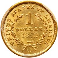 1852-O $1 Gold Liberty PCGS MS64 - 2