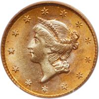 1853 $1 Gold Liberty PCGS MS63