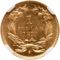 1870-S $1 Gold Indian NGC MS65 - 2