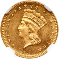 1880 $1 Gold Indian NGC MS68