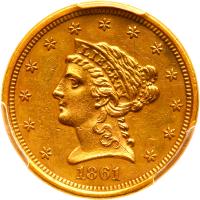 1861-S $2.50 Liberty