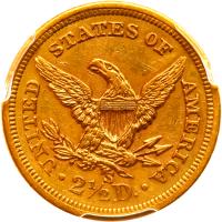 1861-S $2.50 Liberty - 2