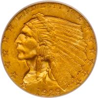 1929 $2.50 Indian PCGS MS63