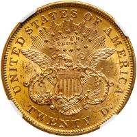 1873 $20 Liberty. Closed 3 NGC MS61 - 2