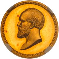 Undated (1882) Lincoln - Garfield Medal, J-PR-41 NGC MS64 DPL - 2