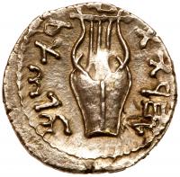 Judaea, Bar Kokhba Revolt. Silver Zuz (3.26 g), 132-135 CE EF