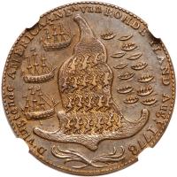 1779 Rhode Island Ship Medal in Brass Betts-562 NGC graded MS61 - 2