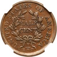 1806 C-2 R4 Small 6 with Stems NGC VF Details Cleaned - 2