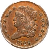 1828 C-3 R1 13-Star Obverse PCGS graded AU55