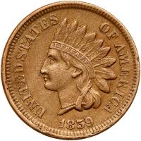 1859 Indian Head 1C Choice EF