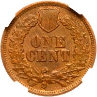 1864 Indian Head 1C. Bronze NGC MS63 BR - 2