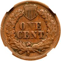 1864 Indian Head 1C. Bronze, with L NGC VF25 BR - 2