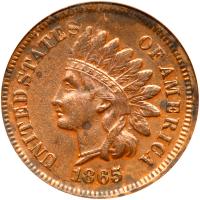 1865 Indian Head 1C. Fancy 5