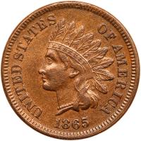 1865 Indian Head 1C. Fancy 5 Unc