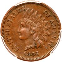 1866 Indian Head 1C PCGS EF40