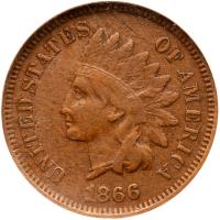 1866 Indian Head 1C NGC EF40 BR