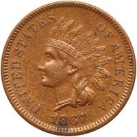 1867 Indian Head 1C EF45